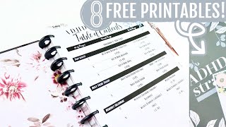 😍 Free Printables DIY ADHD Planner Setup and Flip Through  33 Happy Planner Insert Ideas [upl. by Dun923]