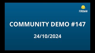 Foreman Community Demo 147 [upl. by Aelyak475]