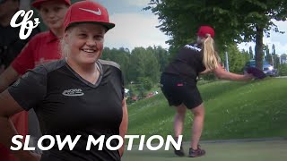 Eveliina Salonen Slow Motion Forehand  Sidearm Drive at European Open 2017 [upl. by Linc86]