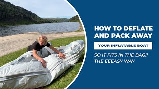 How to deflate and pack away an inflatable boat so that it fits in the bag [upl. by Essilrahc]