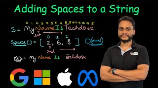 Adding Spaces to a String  Leetcode 2109 [upl. by Enait]