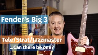 Which Fender Guitar Is Right For You Fender JazzmasterStratTele Comparison [upl. by Derwin]