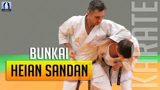 Bunkai Heian Sandan  KARATE [upl. by Ydnac]