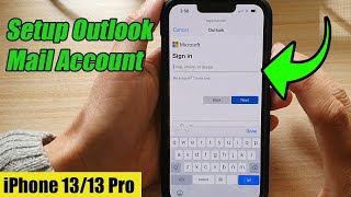 iPhone 1313 Pro How to Setup Outlook Mail Account [upl. by Yatnod885]