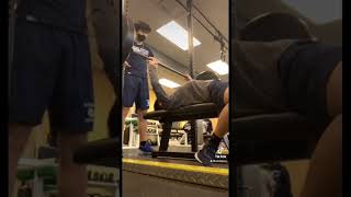 First time benching 135 zyzz shorts [upl. by Ayak]