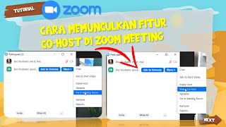 Cara memunculkan fitur Co Host di Zoom Meeting [upl. by Gerhard835]