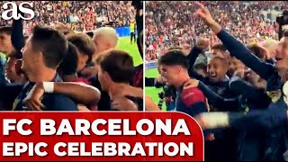 FC BARCELONAS EPIC CELEBRATION after destroying BAYERN MUNICH in the CHAMPIONS LEAGUE [upl. by Tobi931]