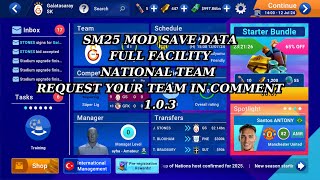 SM 25 mod save data v 103 FULL FACILITY  UNLIMITED MONEY 1 [upl. by Yerggoeg308]