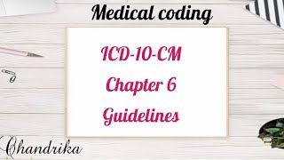 ICD10CM Chapter 6 Guidelines  Nervous System ICD Guidelines [upl. by Eatnoled]