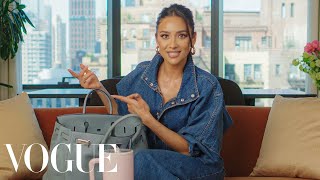 Inside Shay Mitchells Vintage Birkin  In The Bag  Vogue [upl. by Aynekat]