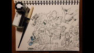 INKTOBER 2023 Retrospective Sketchbook Tour [upl. by Shelli]