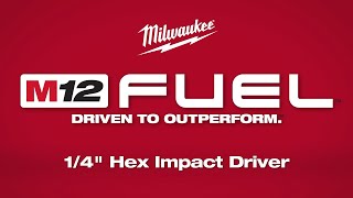 M12 FUEL™ 14quot Hex Impact Driver Gen III Tool Only 345320 345322 [upl. by Okomom750]