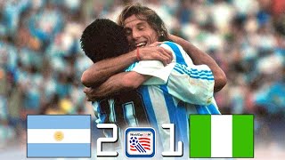 Argentina 2  1 Nigeria ● World Cup 1994  Extended Highlights amp Goals [upl. by Asteria262]