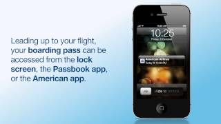 How to add your Mobile Boarding Pass to Passbook  American Airlines iPhone App iOS6 [upl. by Ainoval]