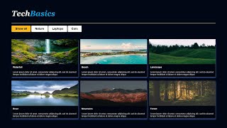 Filterable Image Gallery in HTML CSS amp JavaScript  Portfolio Website [upl. by Etterraj]