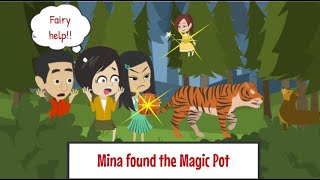 quotThe Magic Potquot  Full Story  English Comedy Animated Story  Mina English  Improve Your English [upl. by Orrocos]