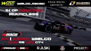 World Sim Series  1H Daytona Multiclass  Audi R8 LMS GT4  Team Delta Infinite  Onboard Live [upl. by Wilhelm]