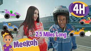 Racing Day Meekah Changes Tires amp Learns to Drive Fast 🛞⚡ 4 HR OF MEEKAH  Educational Videos [upl. by Yaron]