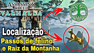 Assassins Creed Valhalla Localização dos Passos de um Felino e Raiz da Montanha Forjando um Laço [upl. by Yrrab949]