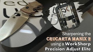 Sharpening Cruwear from the Spyderco CruCarta Manix 2 with a WorkSharp [upl. by Reisfield661]