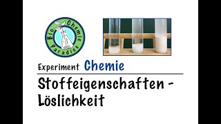 Experiment Chemie – Stoffeigenschaften – Löslichkeit [upl. by Humberto]