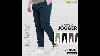 Effortlessly Cool Endlessly Comfortable Cargo Joggers  Men Joggers  Beyoung [upl. by Ierna]