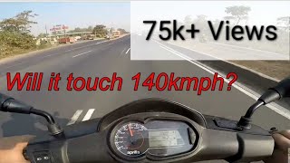 Aprilia SR 150 ABS Top Speed Test  will it touch 140kmph [upl. by Tray]