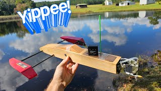 Shrimp Outrigger testing the Carbon Transom Upgrade New PB on 3s GNSS gps [upl. by Erbe600]