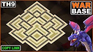 War Base TH9 Design 2024  Copy Link BaseofClans [upl. by Hsina]