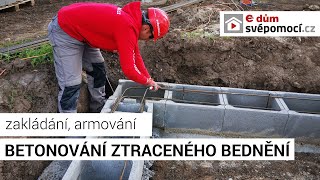 005 Zakládání armování a betonování ztraceného bednění  e4 dům svépomocí [upl. by Akihsal642]