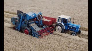 Ransomes 801 Combine At Work [upl. by Ordnassela]