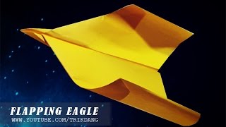 BIONIC PAPER AIRPLANE  How to make a paper airplanethat FLIES amp FLAPS Wings  Flappy Eagle [upl. by Eilegna30]