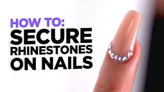 How To Secure Rhinestone on Nail Applications [upl. by Lener]