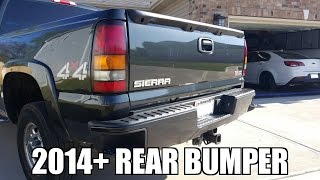 2005 GMC Sierra 2500HD  Adding 2014 SierraSilverado Rear Bumper [upl. by Lustick19]