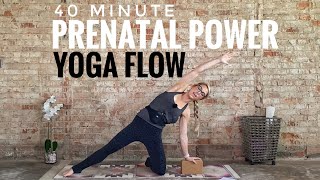 40 Minute Prenatal Power Yoga Flow Strengthen amp Release  Advanced 1st  2nd Tri [upl. by Stillmann814]