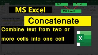 Merge text in excel using concatenate formula  in HIndi [upl. by O'Donovan]