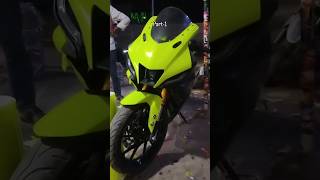 R15 sticker modify 🔥🏍️tranding shorts ytshorts r15 yamaha bike splendor stickering wrap [upl. by Zzabahs]