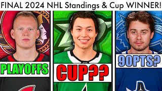 My FINAL 2024 NHL Standings Predictions amp Stanley Cup Winner Hockey Playoffs Picks amp Trade Rumors [upl. by Alleciram]