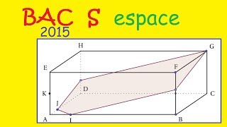 Geometrie espacesection dun cube équations cartésiennesBac S polynésie 2015 [upl. by Edson]