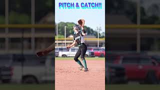 Backward Bound Pitcher Snags the Popup shorts fastpitch [upl. by Kaylyn]