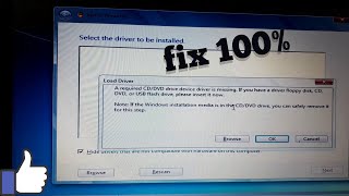 A required cddvd drive device driver is missing if you have a drive floppy disk cd dvd or usb [upl. by Ardisi]