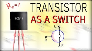 Transistor as a switch how to calculate base resistors resistance  Bipolar Junction Transistor [upl. by Nylknarf]