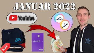 Zusatzverdienst Januar 2022 🤑 YouTube einnahmen  Cashback  Verkäufe  hi Dollar Kryptowährung [upl. by Aylad]