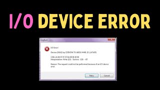 How to Fix External Hard Drive IO Device Error On Windows 11 [upl. by Aihsinyt234]