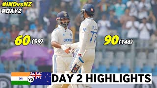 India vs New Zealand 3rd Test Day 2 Highlights 2024  IND vs NZ 3rd Test Day 2 Highlights 2024 [upl. by Koenraad]