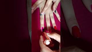 nail extensions in just rs 100 at home nailextension youtubeshorts viralvideo nails naildesign [upl. by Aehtna]