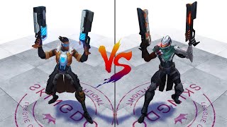 Pulsefire Lucian VS PROJECT Lucian Skin Comparison [upl. by Roi]