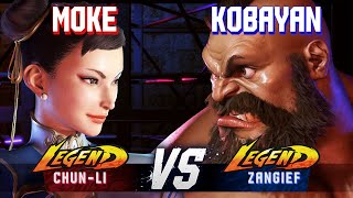 SF6 ▰ MOKE ChunLi vs KOBAYAN Zangief ▰ High Level Gameplay [upl. by Ztnaj145]