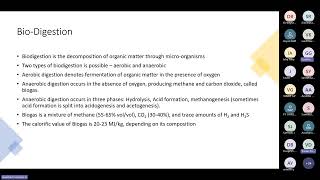 Webinar Series on Biomass Energy Systems  IISc Bangalore  Biochemical Conversion Part I [upl. by Ymled252]