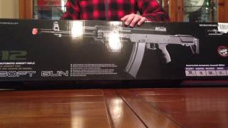 Well AK12 D12 Airsoft Rifle Review [upl. by Nnewg]